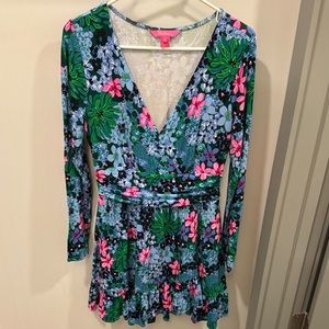 Floral Long Sleeve Lilly Pulitzer Codylee skirted romper